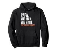 Papa The Man The Myth The Bad Influence Father's Day Papa Sudadera con Capucha