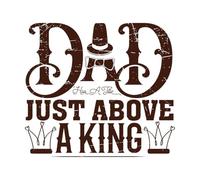 Papá tiene un título justo encima de un rey. Se puede usar arte tipográfico del Día del Padre. Calcomanías de letras 42x47cm Decoración de tiendas Café