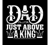 Papá tiene un título justo encima de un rey. Se puede usar arte tipográfico del Día del Padre. Calcomanías de letras 54.6x61.1cm Personalización personalizada Blanco