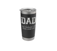 Papá trabajo más duro que jamás amarás Día del Padre Best Papa Ever Vaso térmico de acero inoxidable de doble pared