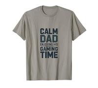Papá Tranquilo disfrutando de su Tiempo de Juego Padre Jugador Camiseta