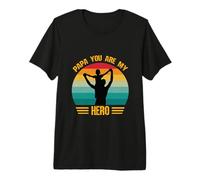 Papá, tú Eres mi héroe, Retro, Vintage, día del Padre y el Hijo Camiseta Premium