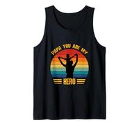 Papá, tú Eres mi héroe, Retro, Vintage, día del Padre y el Hijo Camiseta sin Mangas