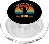 Papá, tú Eres mi héroe, Retro, Vintage, día del Padre y el Hijo PopSockets PopGrip para MagSafe
