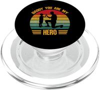 Papá, tú Eres mi héroe, Retro, Vintage, día del Padre y el Hijo PopSockets PopGrip para MagSafe