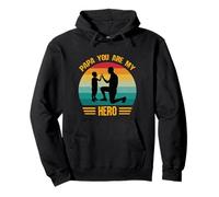 Papá, tú Eres mi héroe, Retro, Vintage, día del Padre y el Hijo Sudadera con Capucha