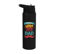 Papá: un padre heroico, un buen hombre Stainless Steel Insulated Water Bottle