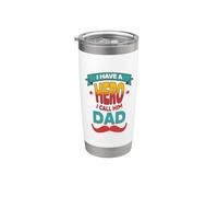Papá: un padre heroico, un buen hombre Vaso térmico de acero inoxidable de doble pared