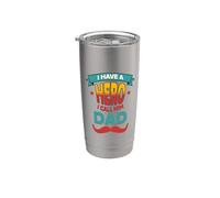 Papá: un padre heroico, un buen hombre Vaso térmico de acero inoxidable de doble pared