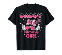 Papá Y Mamá Daddy Of The Birthday Girl Cute Pink Bow Family Camiseta