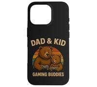 Papá y niños Retro Sunset Papa Bear Gamer Family Matching Carcasa para iPhone 16 Pro