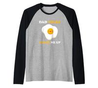 Papá Yemas Crack Me Up Divertidos Padres Día Chistes Papá Juego de Palabras Papa Camiseta Manga Raglan