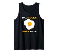 Papá Yemas Crack Me Up Divertidos Padres Día Chistes Papá Juego de Palabras Papa Camiseta sin Mangas
