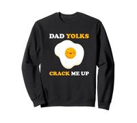 Papá Yemas Crack Me Up Divertidos Padres Día Chistes Papá Juego de Palabras Papa Sudadera