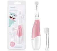 Papablic BabyHandy - Cepillo de dientes eléctrico sónico de 2 etapas para bebés y niños pequeños de 0 a 3 años, color rosa