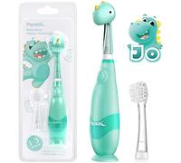 Papablic Cepillo de dientes eléctrico Baby Sonic para niños de 1 a 3 años con bonita cubierta de dinosaurio y temporizador LED inteligente (Jo)