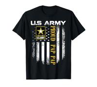 Papanicolaou orgulloso del ejército estadounidense vintage con regalo de bandera estadounidense Camiseta