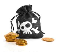 papapanda Piratas tesoros Monedero Monedero Monedas Doradas Capitán Bolso Calavera Goldtaler para disfraz de pirata