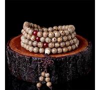 Papas de patrón Natural Bodhi Beads 108pcs Oración Mala Pulsera Budismo Rosario (Longitud: 90cm 35.4in)