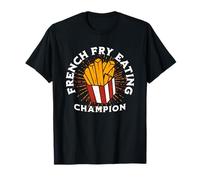 Papas Fritas Comer Campeón Divertido Comida Rápida Papas Fritas Camiseta