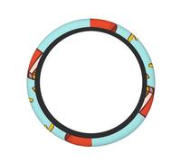 Papas Fritas Comida Divertida La Funda de Volante de Neopreno (15" para la mayoría de los Autos) está diseñada ergonómicamente para una conducción Segura y cómoda