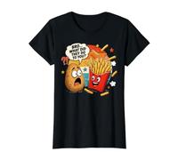 Papas Fritas Divertidas Pun Bro ¿Qué hicieron? Cita Camiseta gráfica económica, Mujer, Negro, XL