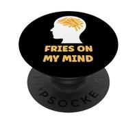Papas Fritas en mi Mente Fritas Divertidas sarcásticas PopSockets PopGrip Adhesivo