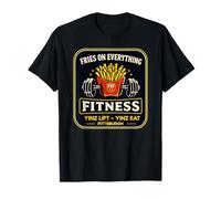 Papas Fritas En Todo Fitness Gym Pittsburgh Yinz Lift Meme Camiseta