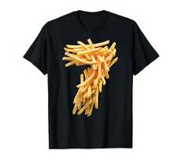 Papas fritas número 7 divertido séptimo cumpleaños siete hamburguesa comida Camiseta