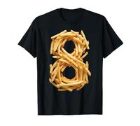 Papas fritas número 8 divertido 8º cumpleaños ocho hamburguesa comida Camiseta