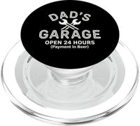 Papás Garaje Abierto 24 Horas Cerveza Humor Papá Broma PopSockets PopGrip para MagSafe