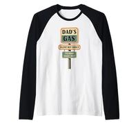 Papás Gas Divertido Pedos Broma Silencioso Pero Dadly Juego de Palabras Día del Padre Camiseta Manga Raglan