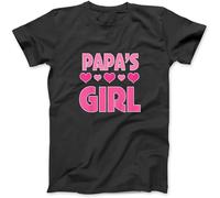 Papas Girl T Shirt Crew Neck Short Sleeve Cotton Tees Top for Men Black XL
