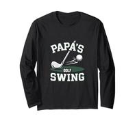 Papa's Golf Swing Funny Golf Lover Grandpa Dad Dad Padre Manga Larga