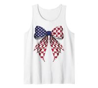 Papas Patatas 4 de Julio Bandera Americana Patriótica Coqueta Camiseta sin Mangas