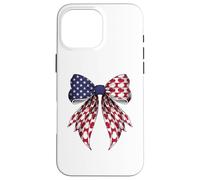 Papas Patatas 4 de Julio Bandera Americana Patriótica Coqueta Carcasa para iPhone 16 Pro Max