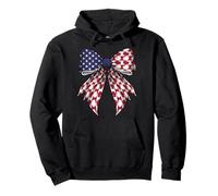 Papas Patatas 4 de Julio Bandera Americana Patriótica Coqueta Sudadera con Capucha