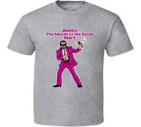Papas Tees Jimmy Mouth of South Hart Wrestling Legend T Shirt Grey XXL