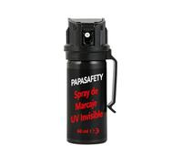 papasafety Spray Compacto de Gel de marcaje UV - 60 ml con Clip de cinturón, Ideal para Mujeres, Estudiantes y Trabajadores nocturnos