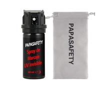 papasafety Spray de Marcaje de 60 ml - Gel con Tinte Rojo y Marcador UV Invisible - Ideal para Mujeres, Estudiantes y Corredores