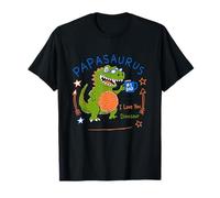Papasaurus Number One Dad Funny Dinosaur Rex Día del Padre Camiseta