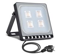 papasbox 20W LED Foco Proyector, Impermeable IP65 Exterior Floodlight con Enchufe, 2000LM Blanco Cálido 3000K, Super Brillante pared de luz de seguridad de luz para jardín, patio, cuadrado, Fábrica