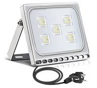 papasbox 30W LED Foco Proyector, Impermeable IP65 Exterior Floodlight con Enchufe, 3000LM Blanco Frio 6500K, Super Brillante pared de luz de seguridad de luz para jardín, patio, cuadrado, Fábrica