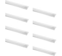 papasbox Paquete de 8 tubos de luz LED de techo de 30W, 90cm, 3600LM, tira de luz blanca fría, 6500K, tubo de luz LED para bañera, para baño, sala de estar, cocina, garaje, almacén, taller, sótano