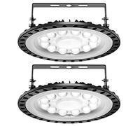 Papasbox UFO High Bay Light,2 x 50 W LED UFO 6000K-6500K Proyector LED Iluminación 120° LED Proyector Exterior Interior Industrial Foco Lámpara para Garaje Taller Gimnasio
