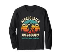 Papasquatch, como un Abuelo, es Mucho más cuclillado y Divertido, papá Manga Larga