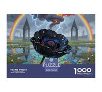 Papaver Rhoeas Puzzle 1000 Pezzi Décoration De La Maison Gioco Familiare Giochi Rilassamento E Intelligence Regalo per Amore E Amico per Adulti E Bambini Dai 14 Anni In Su 70x50cm/1000pcs