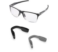 PapaViva 2 almohadillas de nariz de repuesto para Oakley Nxtlvl OX8028 / Trajectory OX8171 / Hex Jector OX8032 / Bisel OX8161 - Gris + Negro Euro Fit