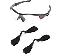 PapaViva 2 almohadillas de nariz de repuesto para Oakley Radar EV Path/Radar EV Pitch/Radar Path/RadarLock Path, negro + negro Euro Fit Standard