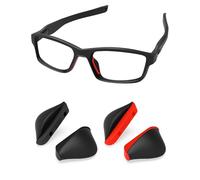 PapaViva 2 pares de almohadillas de nariz de repuesto para Oakley Mainlink/Mainlink XL/Chainlink Asian Fit/Straightlink - Naranja + Negro Asian Fit Middle